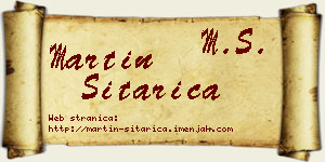 Martin Sitarica vizit kartica